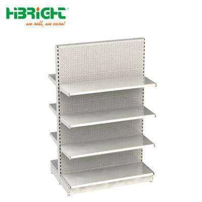 European Style Metal Material Double Side Island Style Supermarket Rack