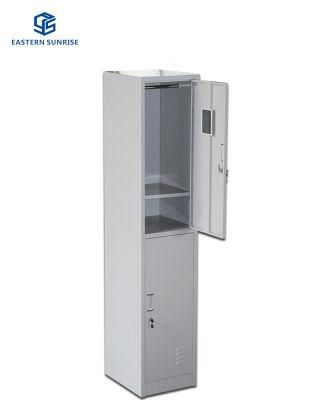 2 Door Metal Furniture Steel Wardrobe Cabinet Iron Locker