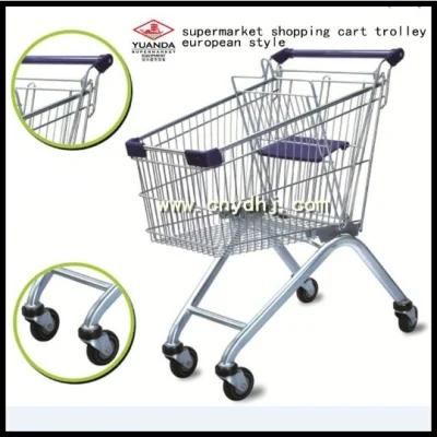 Fashionable European Style Metal Shopping Trolley Cart