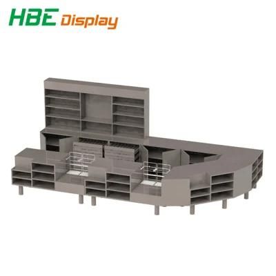 Convenience Store Equipment Checkout Counter Wooden Service Table