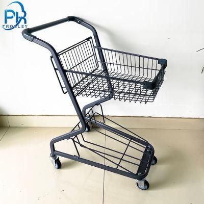 Supermarket Shopping Cart Double Trolley Property Home Shopping Cart Fruit Shop Convenience Store Trolley