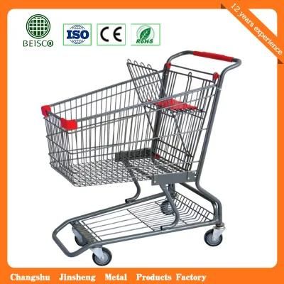 4 Wheel Supermarket Trolley Cart for Carrefour (JS-TAM08)