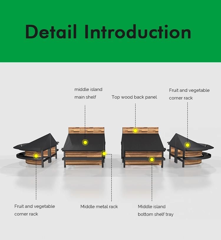 High Quality Supermarket Vegetable Display Stand