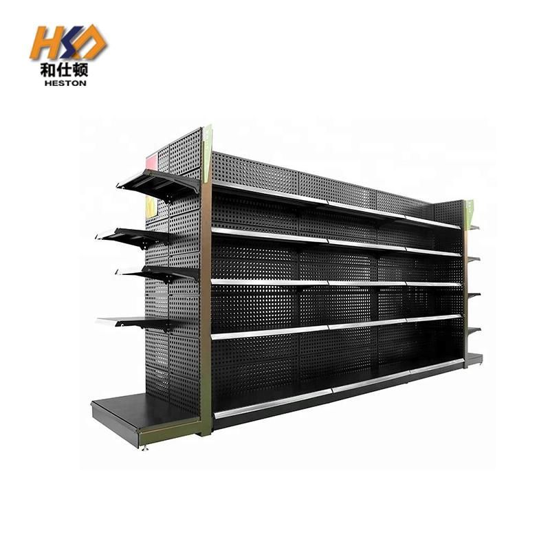 Hot Model Steel and Wood Material Supermarket Display Rack Shelves