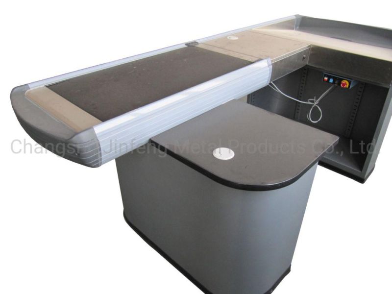 Supermarket Electric Checkout Counter with Conveyor Belt