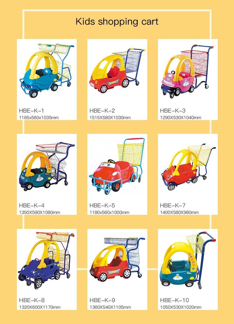 Supermarket Kids Shopping Trolley with Children Funny Car