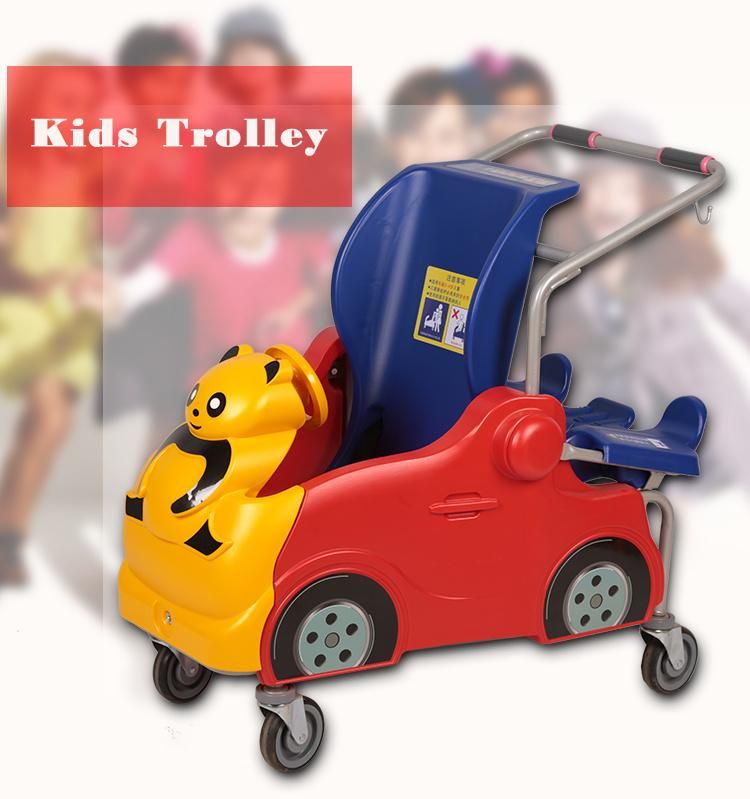 New Design Supermarket Kiddie Shopping Cart with Basket Holder