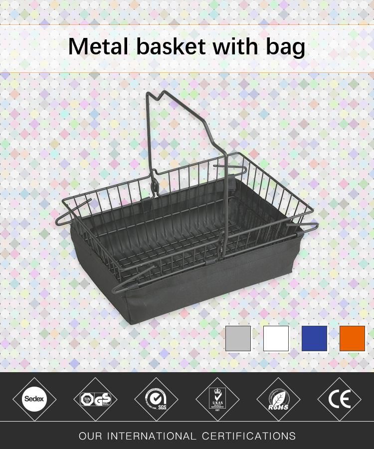 Hopping Cart Storage Galvanized Stainless Steel Wire Mesh Basket