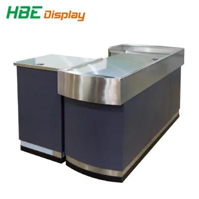 Stainless Steel Edge Grocery Register Checkout Counter