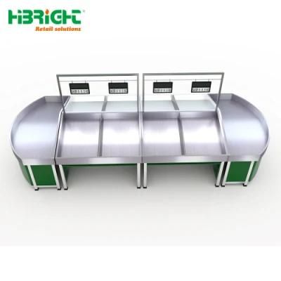 Supermarket Vegetable Rack Stainless Steel Fruit Display Stand