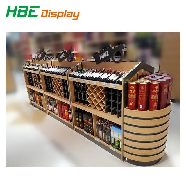 High Classic Wall Type Wood Wine Display Cabinet