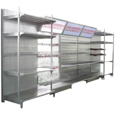 Heavy Duty Supermarket Shelves Black Metal Shelf Display Rack Shelving