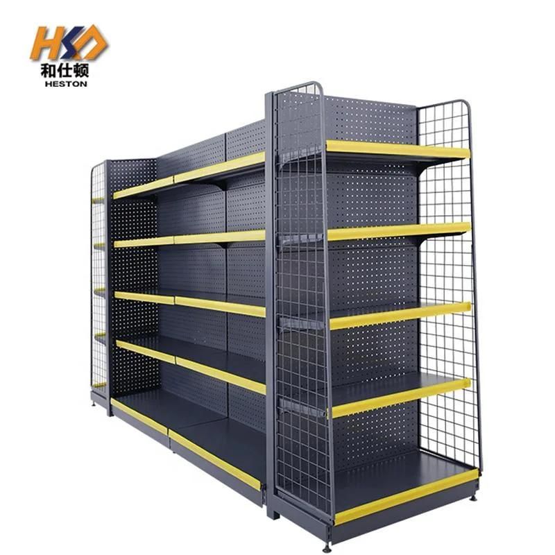 Convenience Store Stand Shelving Supermarket Racks Metal Display Shelf