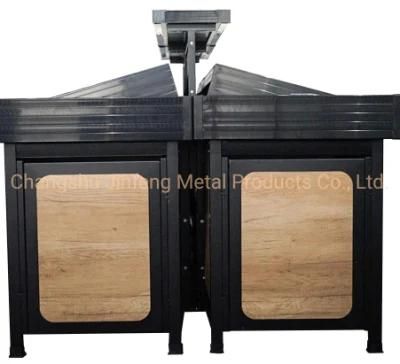 Supermarket Equipment Shelves Wooden and Metal Vegetable &amp; Fruit Display Stand