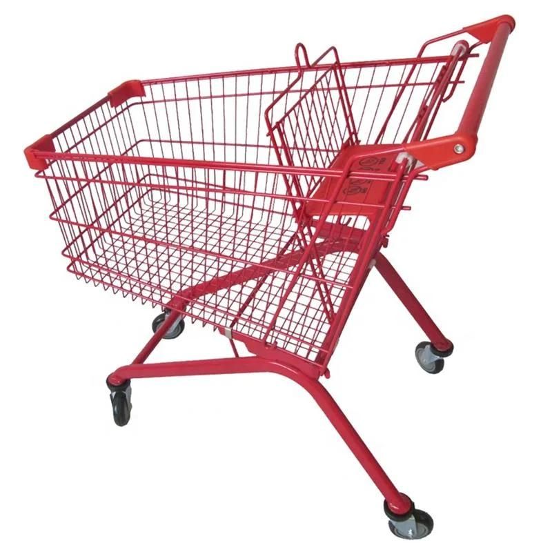 European Style Supermarket Push Shopping Cart Trolley