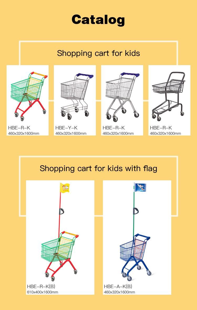 Supermarket Kids Shopping Trolley with Children Funny Car