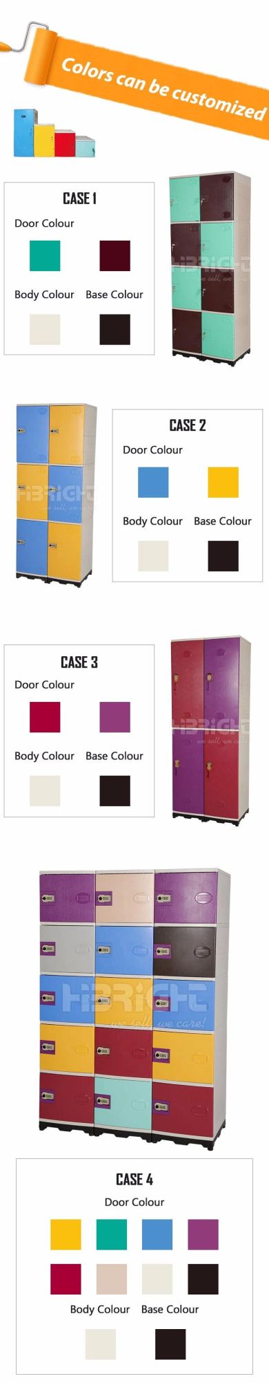 Anti-Rust Durable ABS Plastic Lockers