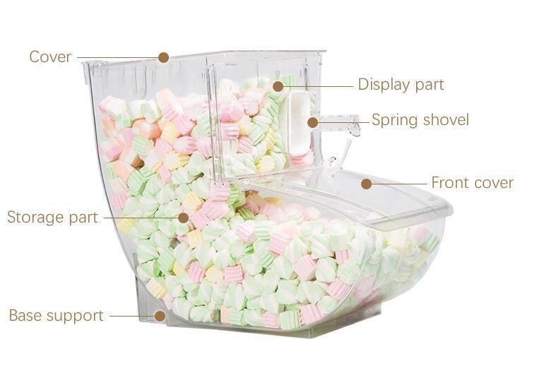 BPA Free Food Grade Plastic Food Storage Container Bulk Food Bin Candy Bin for Zero Waste Store