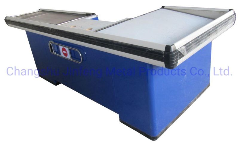 Supermarket Cash Table Checkout Counter with Conveyor Belt