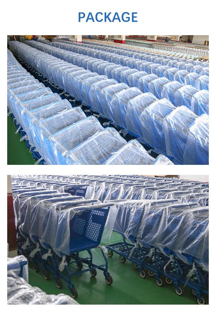 Supermarket Grocery 180L Plastic Shopping Cart for Toy Store
