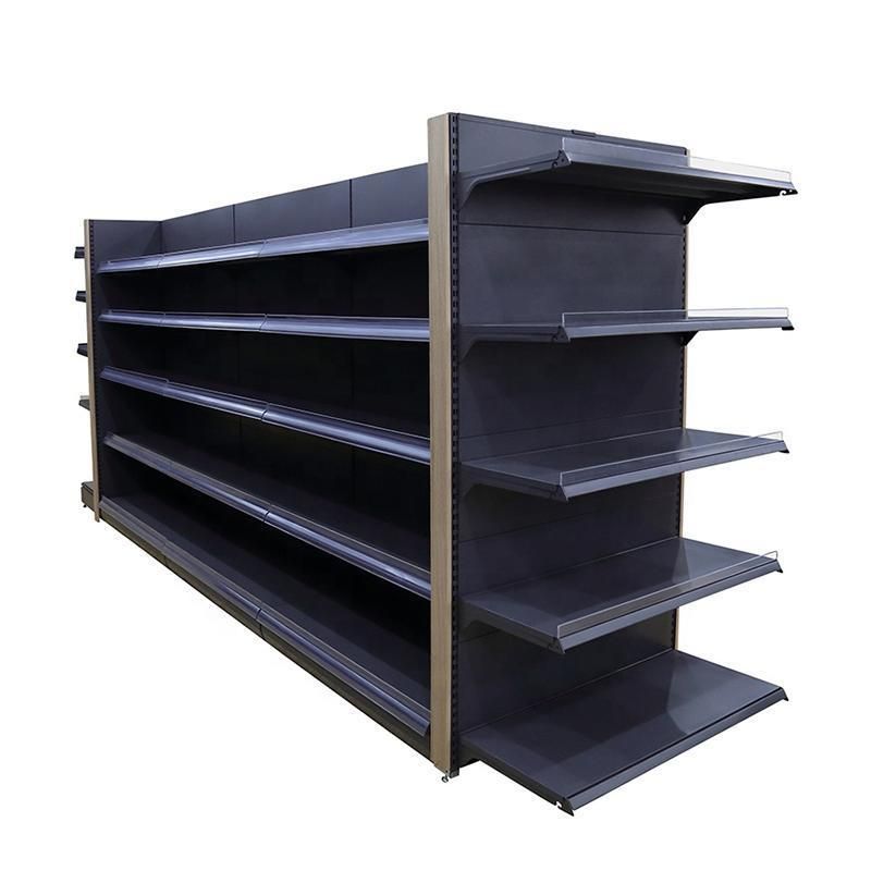 Heavy Duty Metal Gondola Supermarket Shelf with Perforated Back Panel