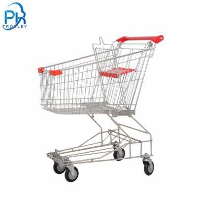 Cheap Asian Style 60L Supermarket Grocery Shopping Trolley Cart