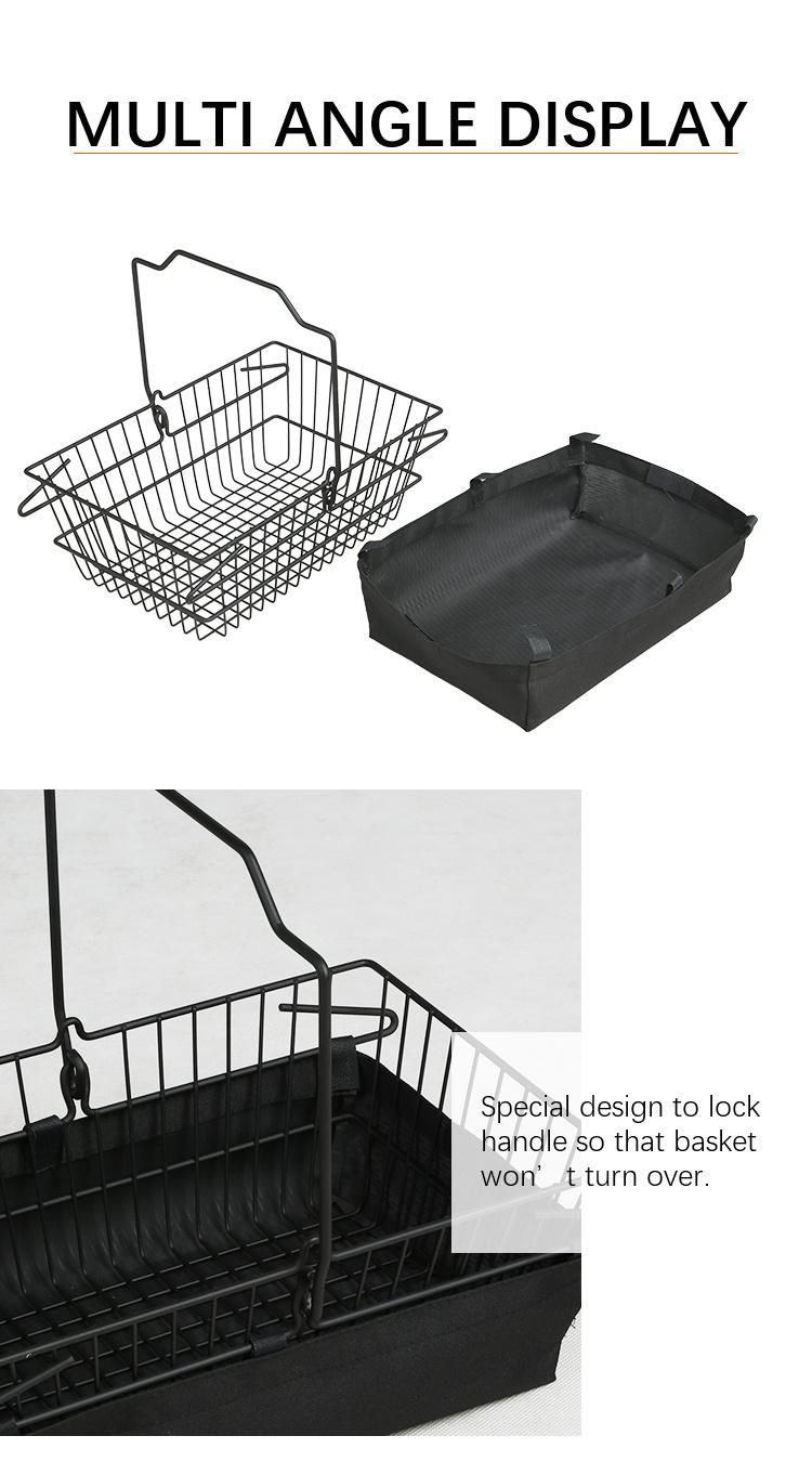 Hopping Cart Storage Galvanized Stainless Steel Wire Mesh Basket