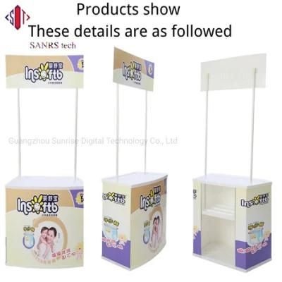 Trade Show Table Stand Exhibition Counter Booth PVC Promotional Counter Table for Supermarket Sales