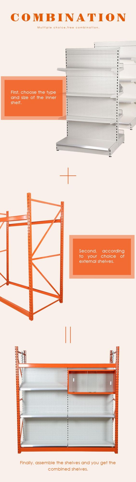 Display Storage Function Integrated Rack Shelving