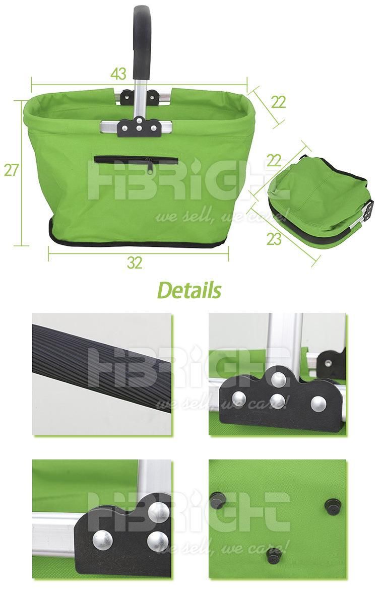 Double Handles Supermarket Plastic Shopping Basket
