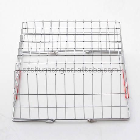 Chromed Plated Retail Store Wire Mesh Metal Shopping Basket
