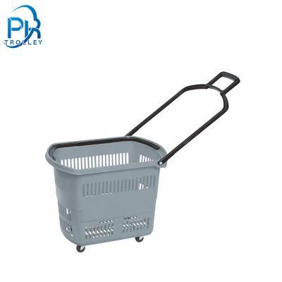 Plastic Roller Trolley Shopping Baskets