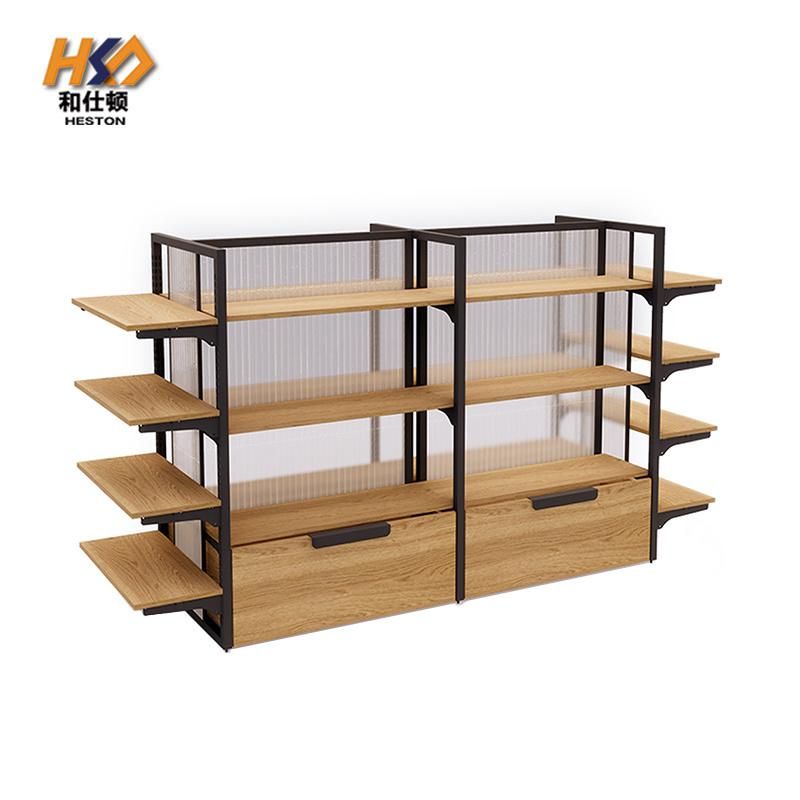 Fashion Multi-Function Metal Supermarket Display Shelf Stainless Steel Storage Rack