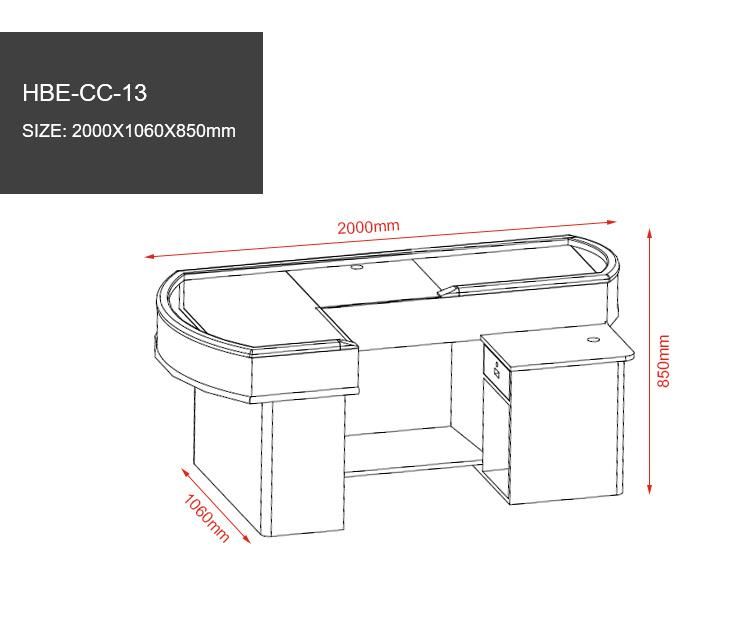 Non-Belted Express Quick Checkout Handy Compact Cashier Counter