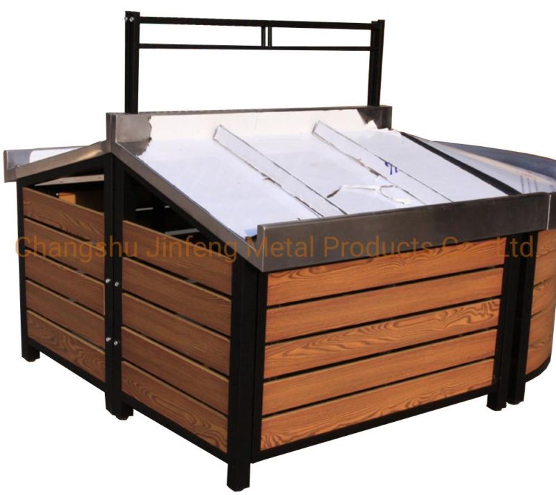 Supermarket Shelf Fruit and Vegetable Display Rack with Stainless Steel