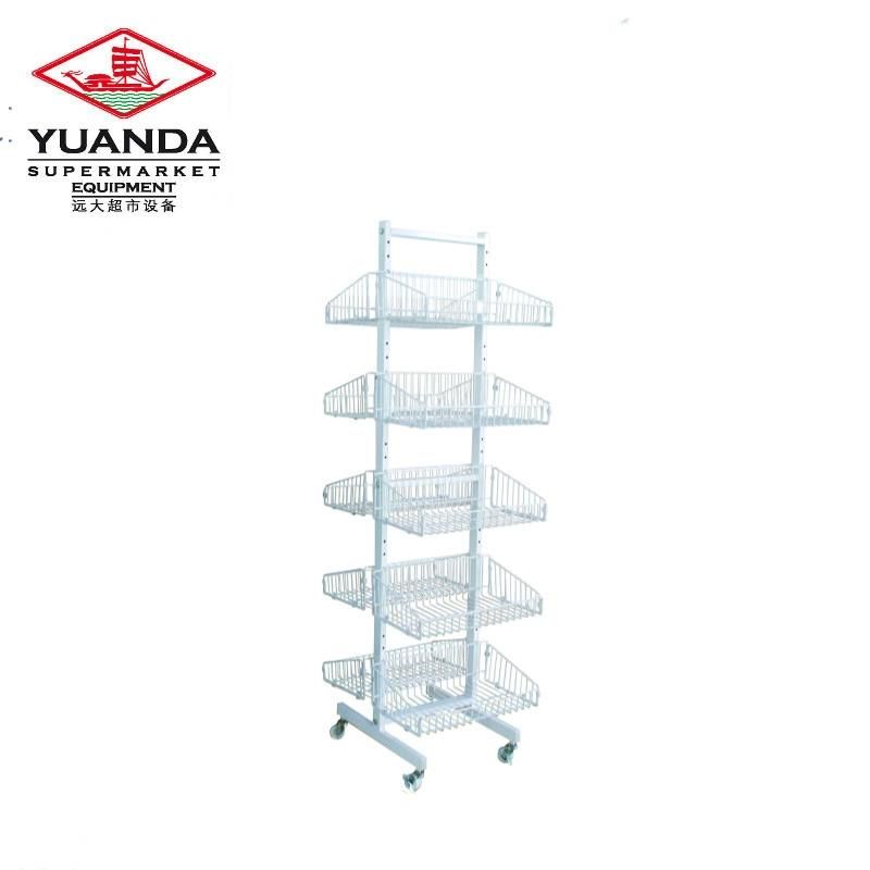 Supermarket Wire Mesh Storage Hanging Display Rack Shelves