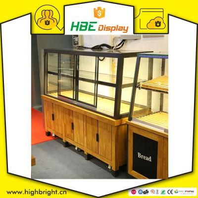 Bread Retail Store Showcase Wood Bakery Display Rack Pastry Counter