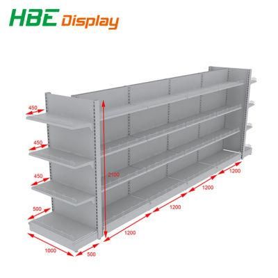 Metal Style Hammer Tone Heavy Duty Outrigger Supermarket Shelf