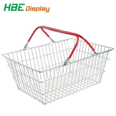Boutique Store Chrome Metal Wire Shopping Basket