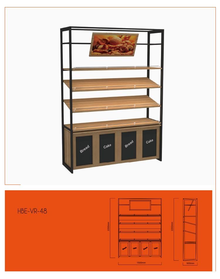 Stylish Non-Refrigerated Barkey Showcase Commercial Bread Display Cabinet