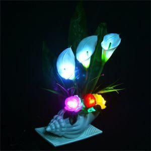 Garden Decorative Multi-Color Changing Lily Flower Waterproof Outdoor LED Stake Light