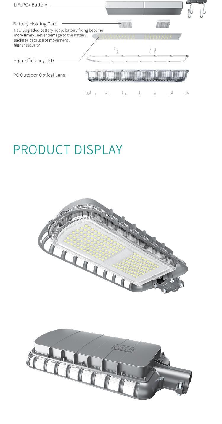 10 Years Warranty Manufacturer 20W Plus Solar Street Light with LiFePO4 Battery