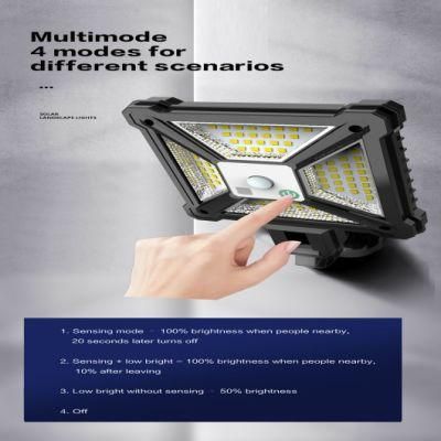 High Lumen IP66 3000K/6000K Dimming Outdoor LED Solar Garden Light Lamp Waterproof Solar Lawn Light Wall Garden Solar Powered Lamp