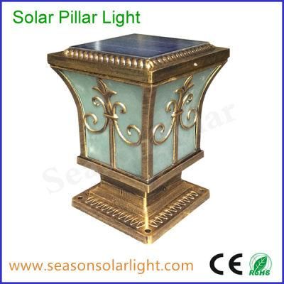 High Lumen LED Outdoor Yard Gate Lighting Lamp Smart 5W Solar Pillar Light