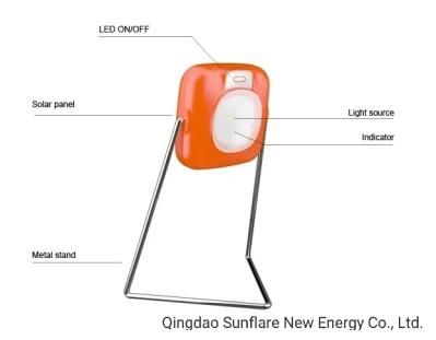 Portable Solar LED Reading Lamp with Efficiency Poly Solar Panel