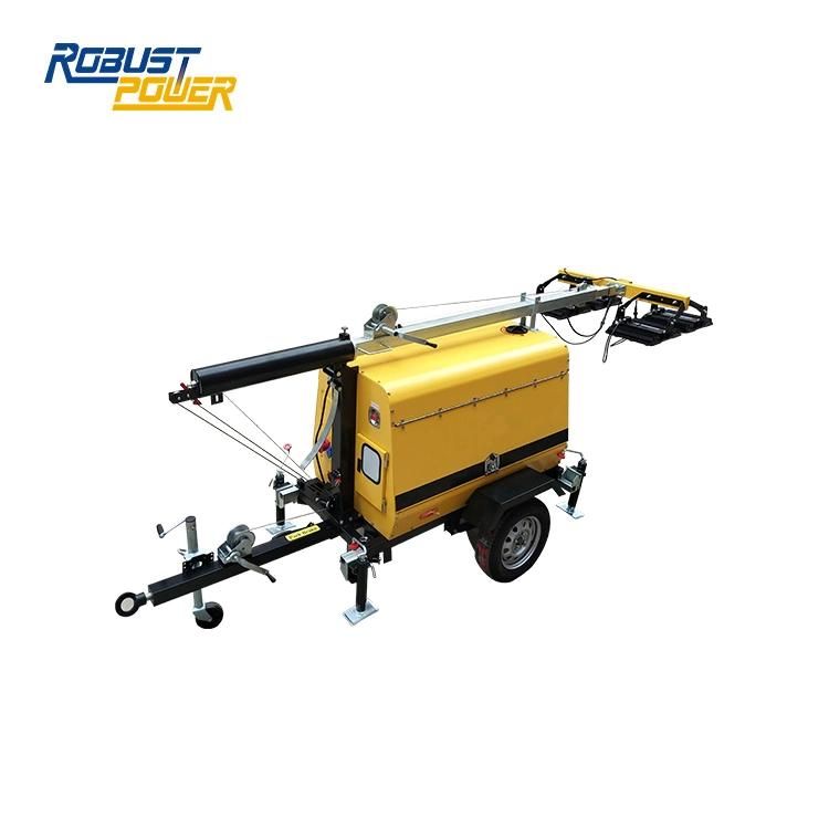 7kw Manual Mast Portable Trailer Tower Light Generator for Sale