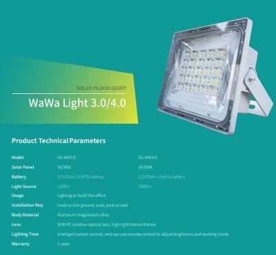 LED Floodlight Outdoor Garden Waterproof Solar Street Light 50W All in One