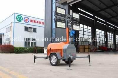 Trailer Mounted Mobile Portable Diesel Lighting Tower for Sale Fzmtc-1000b