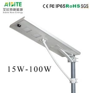 Automatic Solar LED Garden Outdoor Street Light 20W/30W/40W/50W/60W/80W/100W/120W with PIR Sensor