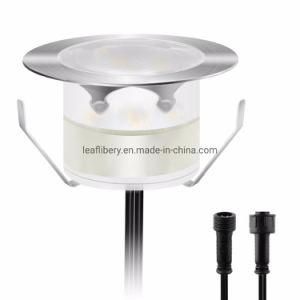 Stainless Steel DC12V Patio LED Decks Light 1W IP67 LED Patio Floor Lighting for Underground Set of 20 (CW WW R G B RGB)